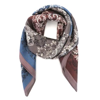 China Wholesale Customized Silk Print Canvas Scarf Printing Square Head Accessories Scarf for sale