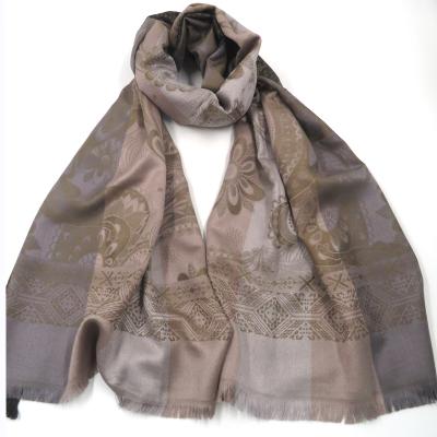 China Hot Women Pashmina Shawl Selling Printting Jacquard Royan Neck Scarf Warm Soft Feeling Soft Autumn for sale