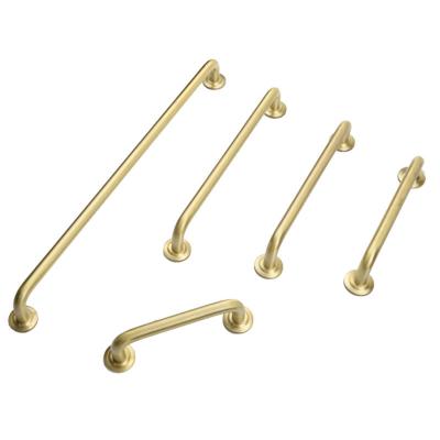 China Solid Brass Cabinet Sideboard Handles Drawer Pulls American Furniture Door Handle Long Dresser Handle Wardrobe Cupboard Knobs for sale