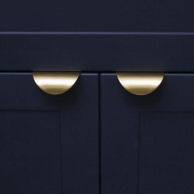 China Europe Brass Drawer Handle Cabinet Knobs U Pulls Furniture Handles And Knobs Hidden Handle Installed Round Half for sale