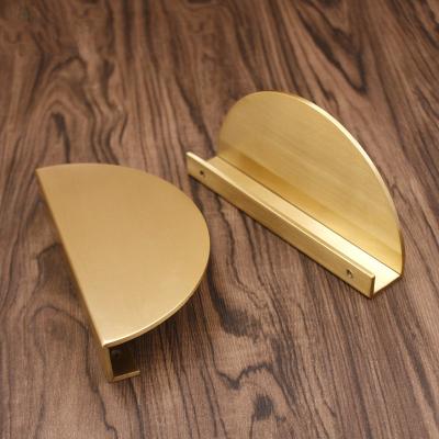 China Brass Cabinet Knobs Round Drawer Handle Gold Brass Wardrobe Handles Bookcase Handle Furniture Modern Door Knob for sale