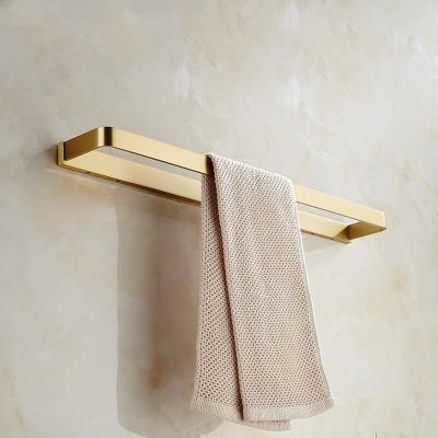 China Gold Bathroom Towel Rack Towel Rack Solid Brass Towel Hook Northern Europe Brushed Storage Shelves Paper Holder for sale