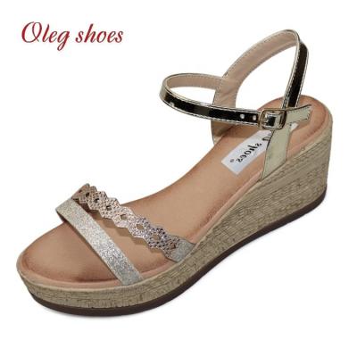 China Height Increasing Platform Sandals Women Fish Mouth High Heels Wedge Sandals Buckle Slope for sale