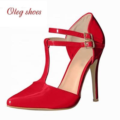 China Women Anti-slippery T Strap Oppointed-Mary Pump Shoe for sale