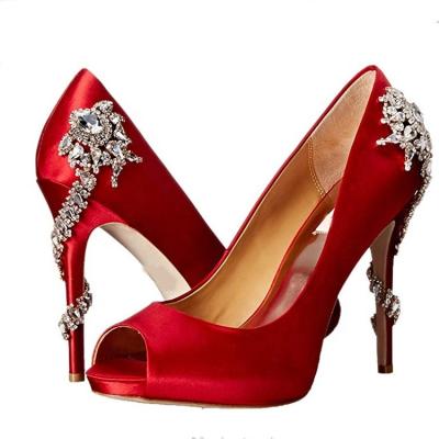 China Deodorization Platform Luxury Bridal High Heels Royal Dress Pumps Shoes Ladies for sale