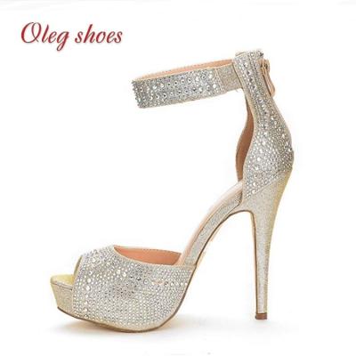 China Anti-slippery swan high heel platform dress pump shoes sexy women wedding party shoes office business stilettos for sale