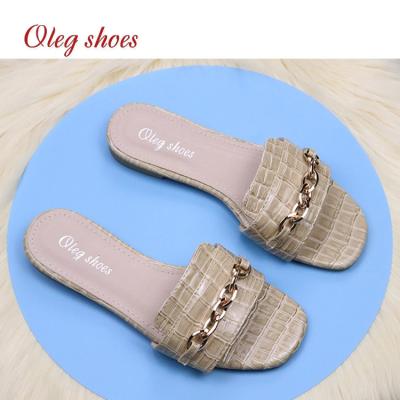 China 2021 summer Anti-slippery ladies slip slippers personality ladies slippers shoes and sandals the latest for sale