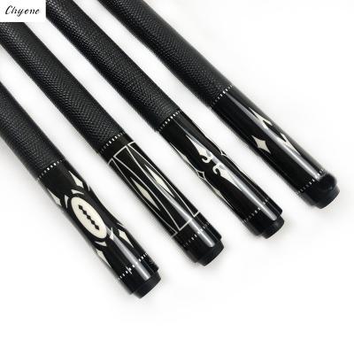 China Wholesale Wooden Chyone Maple 13mm 6 Point Inlay Gabon Wooden Billiard Cue Laminated Shafts Spliced ​​Carom Cue Billiard Cue for sale