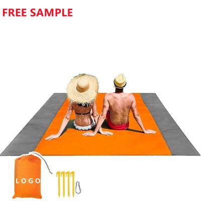 China Large Size Portable Oversized Lightweight Waterproof Foldable Beach Mat Sand Proof Picnic Blanket HK for Summer Camp Hiking for sale