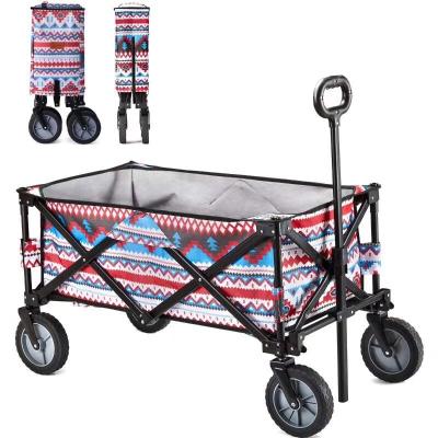 China Outdoor Tools HK Folding Camping Cart Cart Sturdy Folding Steel Frame Garden Beach Cart Heavy Duty Cart for sale