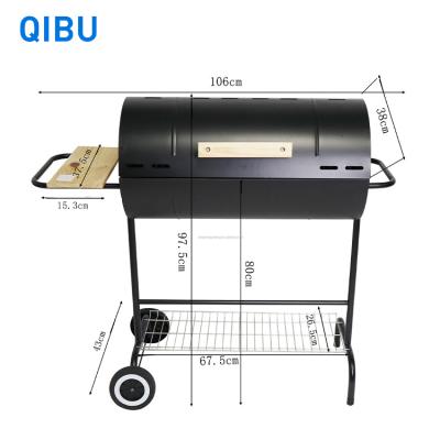 China Adjustable Size HKSKY BG7 Most Popular Heavy Duty Outdoor Smokeless Portable Charcoal BBQ Smoker Grill For Picnic, Garden, Party for sale