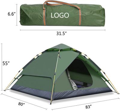 China Camouflage/field game LULUSKY automatic hydraulic double layer tent 3-4 person instant set up camping tent waterproof camping tent for sale outdoor for sale