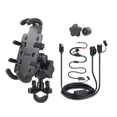 China MWUPP Waterproof Fast Charging U-bolt Octopus Motorcycle Anti-theft Phone Mount for sale