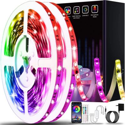 China RGB Led Strip Lights, Ultra Long RGB 5050 Color Changing LED Light Strips Kit with 44 Keys IR Remote Led Lights for Bedroom, Kitchen for sale