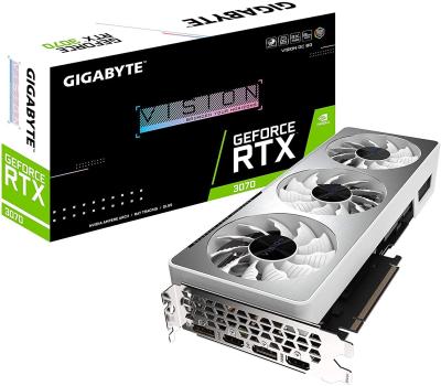 China 2021 Graphics Card, 3X WINDFORCE fans, 8GB 256-Bit GDDR6 OC 8G Vision GeForce RTX 3070 Byte Newst GIGA Workstation dropshipping for sale