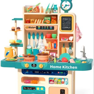 China Kitchen Playset, Play Kitchen Kids Toy with Realistic Lights and Sounds, Pretend Steam S02992 for sale