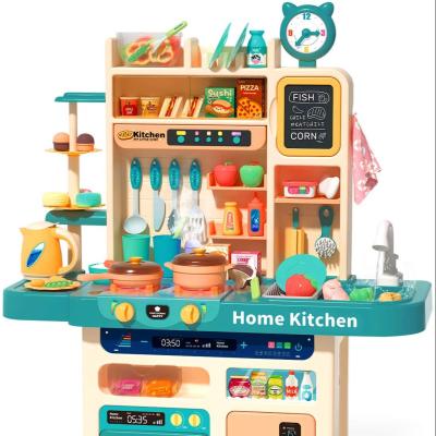 China 93PCS Kitchen Playset, Children's Play Kitchen Toy with Realistic Lights and Sounds, Pretend Steam-dropshipping S02992 for sale