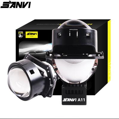 China Factory Customized 3 Inch High Quality Super Bright 55w 70w A11 Led Projector Lens Universal Auto Headlight 6000K Lights Rise 3 Inch for sale