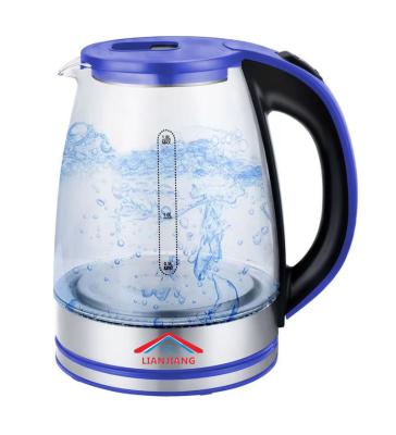 China Factory Price Low Rotation Cheap Electric Glass Kettle 360 ​​Degree Commercial Electric Glass Water Kettle With Thermostat Function for sale