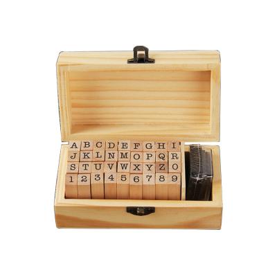 China 36pcs Combination Set Combination Set Environmentally Friendly And Durable Ming Dynasty Typewriter Body Typewriter Body Wood Seal for sale