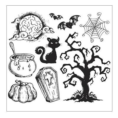 China Clear Clear Transparent Decorative Material DIY Account Set Hand Stamp Silicone Halloween Stamp Clear Stamp for sale