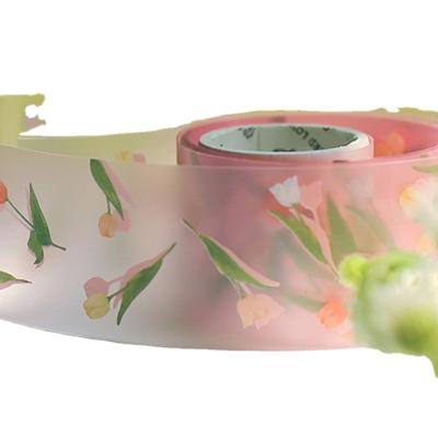 China Book Decoration PET Flower Branch Plant Fresh Student Statistical Notebook Diy Washi Decorative Tape for sale