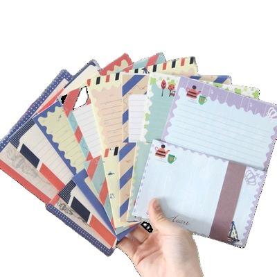 China Hot Selling Stationary Set of 8 Cute Different Designs Classmate Students Gift Envelope Writing Paper Envelopes for sale