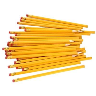 China Promotional Eco-friendly HB Poplar Wooden Pencil Hexagonal Yellow Pencil With Eraser For Office And School Natural Wood Pencil for sale