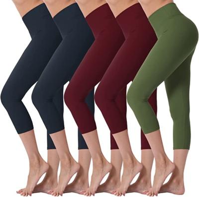 China Breathable High Waisted Leggings For Women Stretch Tummy Control Workout Yoga Pants Running Reg&Plus Size for sale