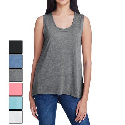 China Viable Custom Hot Selling Plus Size Women's Tank Tops Basic Solid Color Scoop Neck Tank Top Women for sale