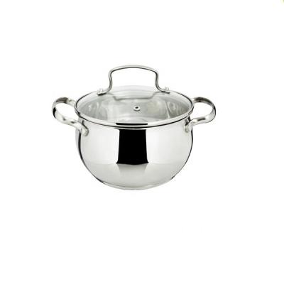 China Steel Handle Stainless Steel Steel Apple Stainable Shape Gold Cookware Cooking Pots and Pans Set Induction Pot Set for sale