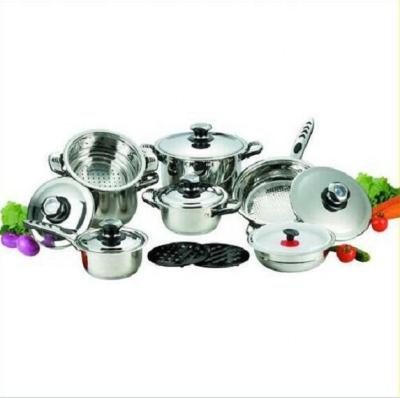 China Sustainably hot selling Swiss cookware 16pcs line with low price for sale