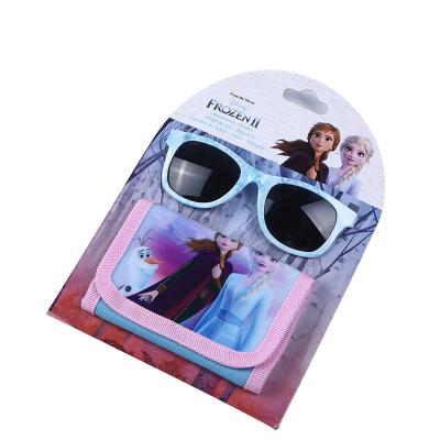 China Fashion Sunglasses Children Cartoon Sunglasses Coin Purse Sun Mirror Children's Jewelry Set Wallet Sets For Kids for sale