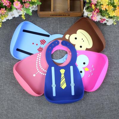 China 2021 New Design Phthalate Free Eva Large Custom Cartoon Printing One Piece Silicone Baby Squash Bibs for sale