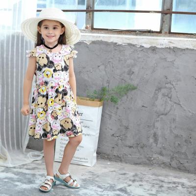 China 2018 spring new breathable summer girl's MQ dress and hellokitty pure cotton princess elastic skirt for sale