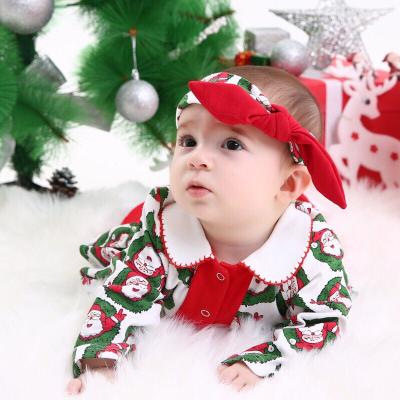 China 100% Cotton Christmas Baby Winter Baby Clothes Long Sleeve Baby Overalls Open Up Sneakers for sale