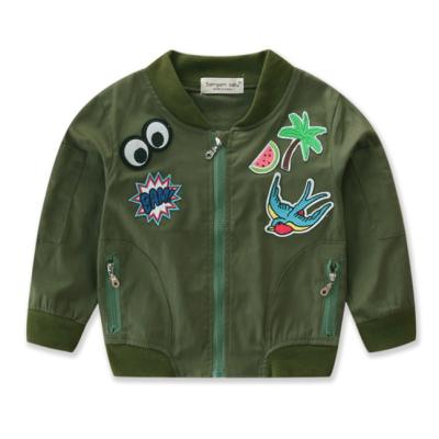 China INS Explosion Autumn Wear Girls Breathable New Children's Clothing Long Sleeve Jacket Green Children Coat for sale