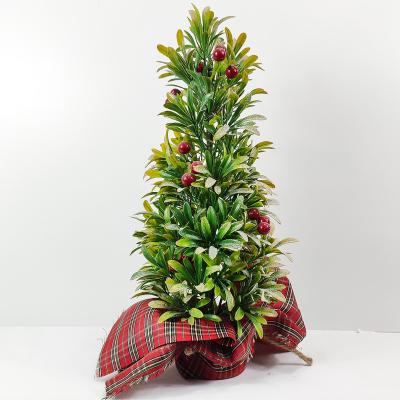 China Factory Direct Wholesale Ceramic 30%/plastic 55%/foam 15% Encrypted Pvc/Pe Pine/Needles Flower Mixed Pine Cones Decorative Christmas Tree for sale