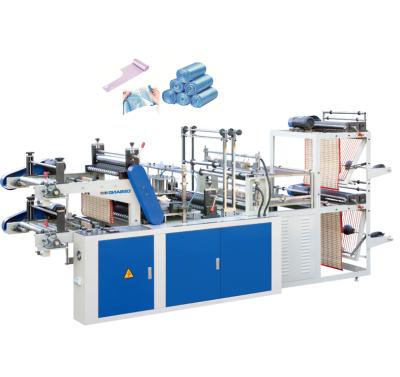 China Garment Shops Biodegradable HDPE LDPE PE PP Waste T-shirt Shopping Plastic Bag Making Machine Price for sale