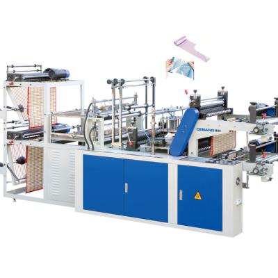 China Garment Shops Computer Control Bag Sealing Bag Cutting Vest High-speed Rolling Bag Making Machine for sale