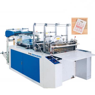 China Garment Shops 2 Line High Speed ​​HDPE LDPE Hot Cutting Plastic Bag Vest Bag Making Machine Fully Automatic for sale