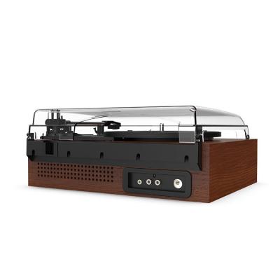 China Portable Stereo Speaker Built-in High Quality 3 Speeds Built In Wooden Vintage Vinyl Turntable Music Player Stereo Vintage Speaker for sale