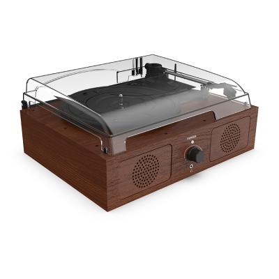 China Blue Tooth Speaker Turntable Vinyl Player Solid Wood Tiny Stand Radio Portable Built-in Stereo Speaker New Design for sale