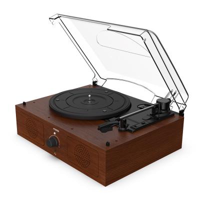 China Portable Built-in Stereo Speaker Retro Style Wood Turntable Slipmats Vinyl Record Player High End With Usb for sale