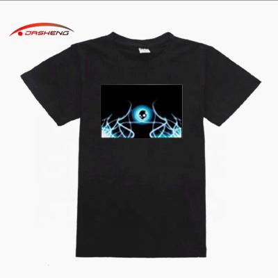 China Cotton Dashen Manufacturer Supply Led Message Custom El T-Shirt for sale