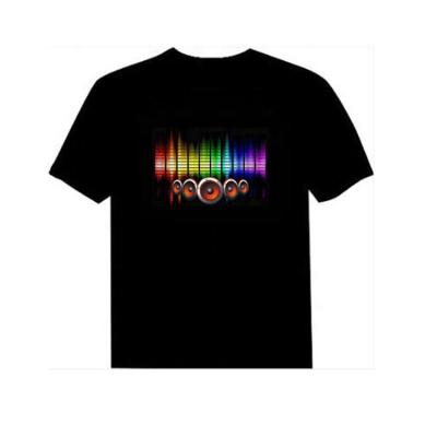 China 2021 Night Club New Product LED Sound Activated EL Panel T-Shirt For Party Light for sale