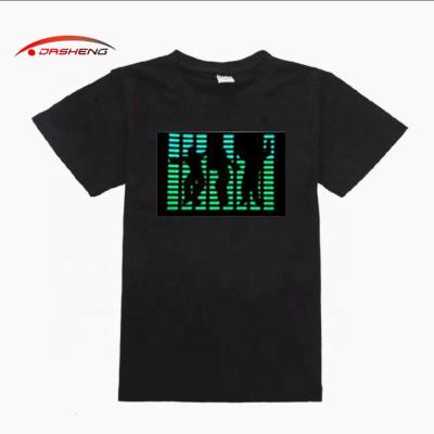 China EL Music Short Sleeve Acoustic Igniting Short Sleeve T-Shirt Short Sleeve T-Shirt for sale