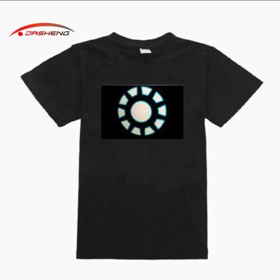 China Short Sleeve DJ Event Pop Activated DISCO Dancing Light Up Led Music T-Shirt for sale