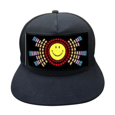 China JOINT Sound Activated Baseball Cap DJ LED Flashing Hat With Detachable Screen for sale