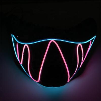 China 2020 Newest LED Cotton Glow Winter Cotton Party Flashing Scary Light Dance Mask Halloween Cosplay for sale